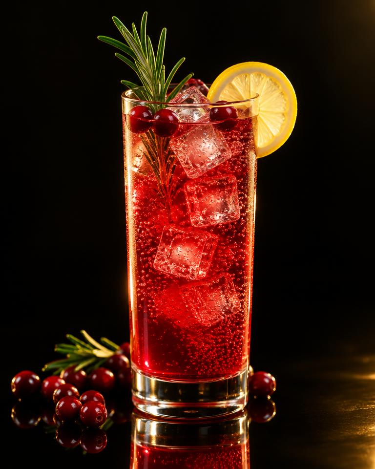 Cranberry Rosemary Fizz