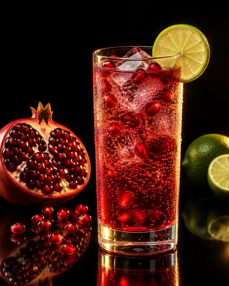 Pomegranate Lime Sparkler